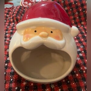 Cheryls’ Cookies Santa Claus Ceramic Cookie Jar/candy dish